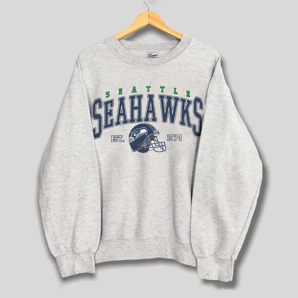 Vintage Seattle Seahawks Football Sweatshirt, Retro NFL Seattle Seahawks Shirt - Picture 1 of 2